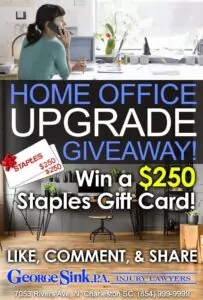 Attorney George Sink of George Sink Injury Lawyers cares about the South Carolina and Georgia community. Sink In The Community! Home Office Upgrade – Winner Gets $250 Empowering Virtual Sermons For Trinity Church