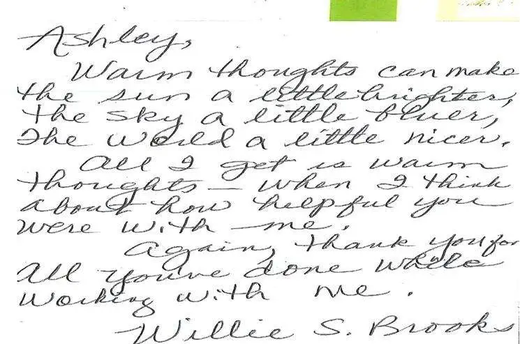 Thank You From Willie Brooks